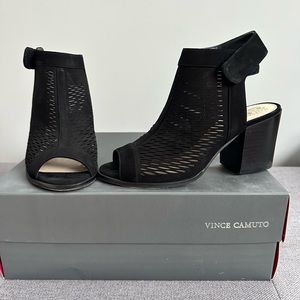 Worn once, Vince Camuto open toed booties